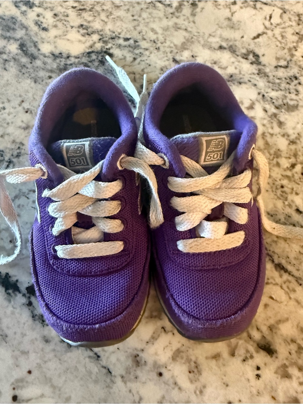 New Balance 501 Kids Purple Sneakers sz7